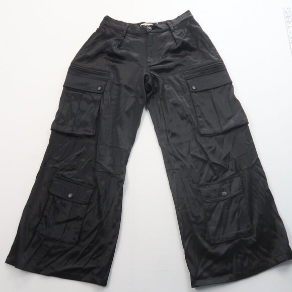 Alice + Olivia Joette Satin Cargo Pants Size 12 petite - Picture 4 of 14